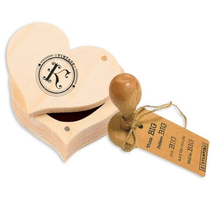 Caja personalizada con el sello mini redondo BigStamping